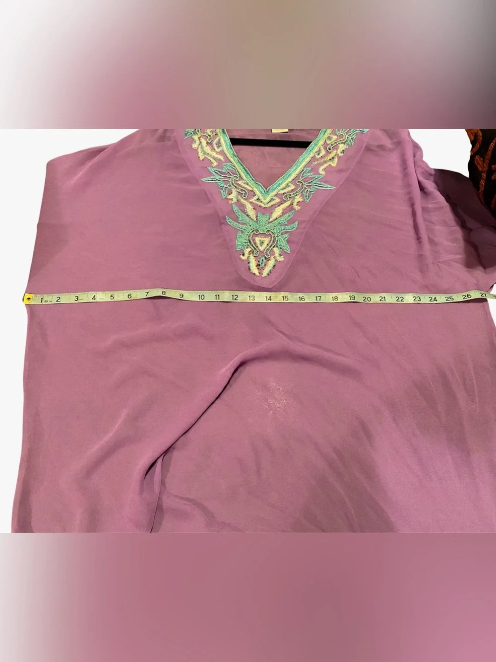 Soft Surroundings
Purple Embroidered Tunic
Teal/Cream Accents
Size 3X
NWOT - Picture 8 of 8